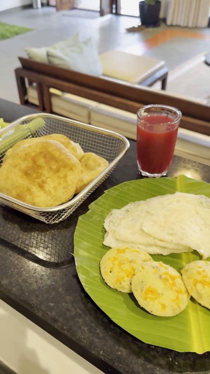 A reel of breakfast being laid out at illa By the Sea